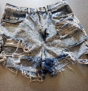 American Apparel acid wash destroyed Jean shorts